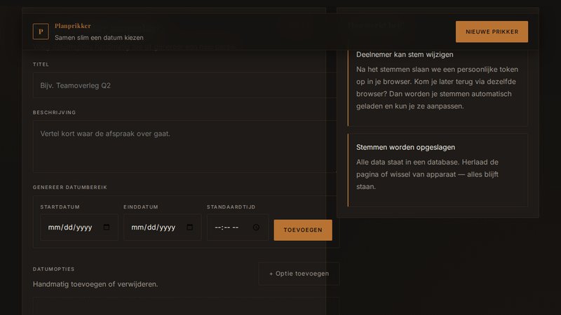 Planprikker website preview